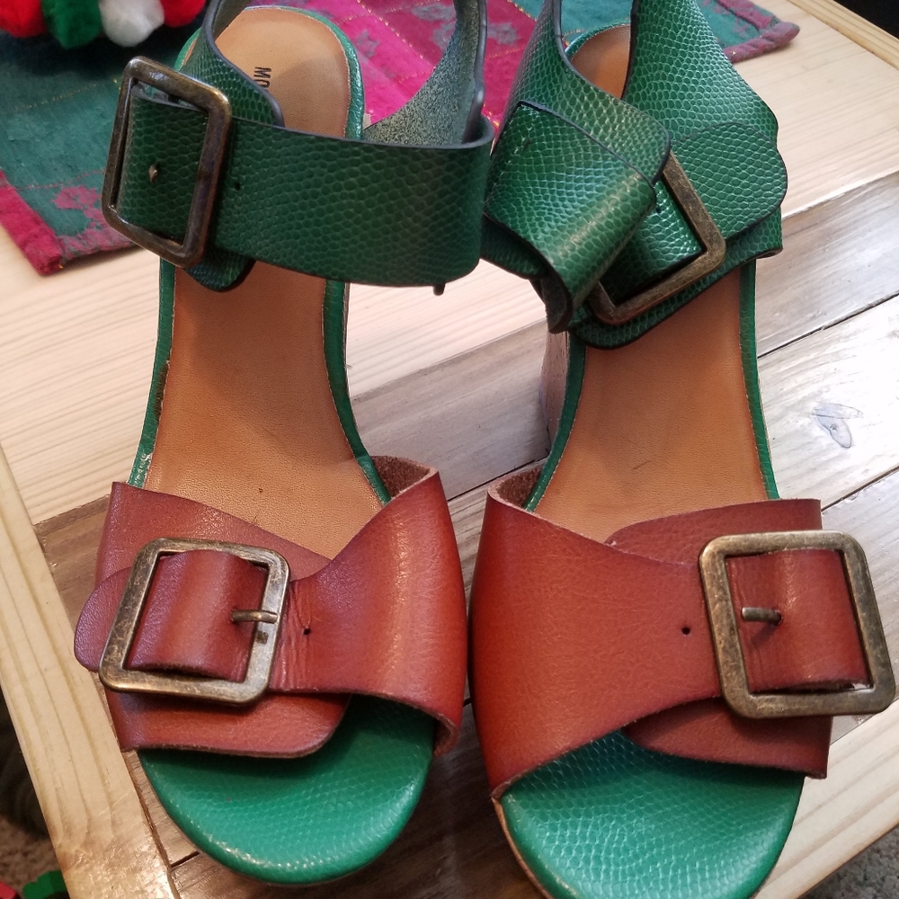Wedge high heels